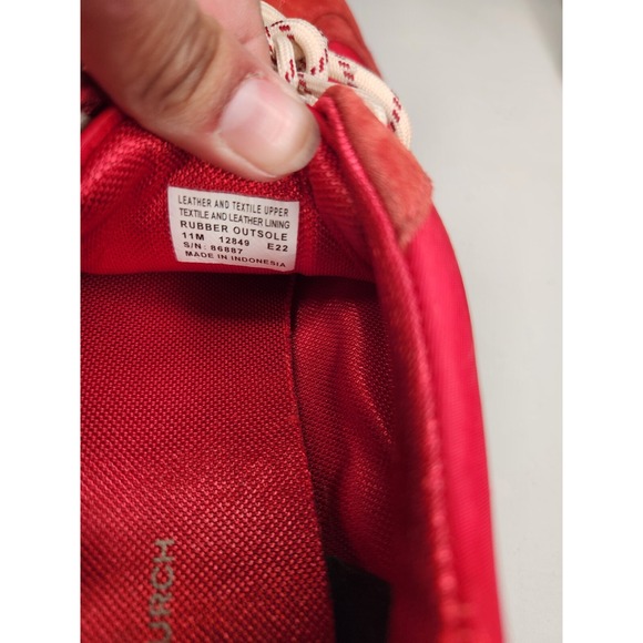 Slightly Used Tory Burch Womens 11 Annie Nylon Runner w/ Red and White Suede - Picture 6 of 6